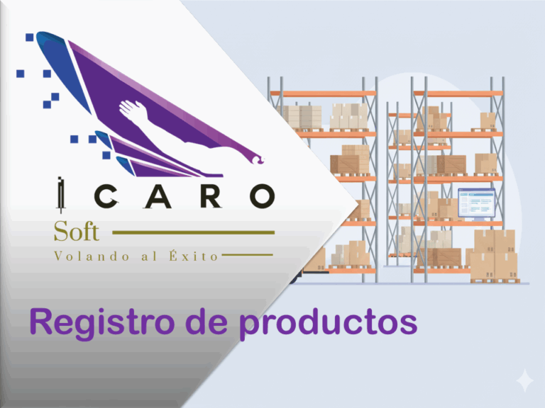 Registro de productos dentro de Icarosoft
