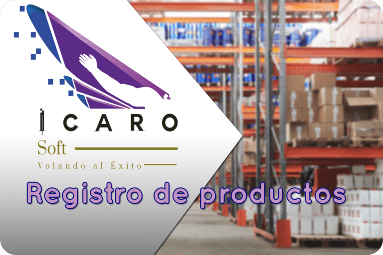 Registro de productos dentro de Icarosoft