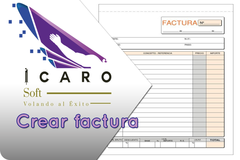 Crear factura en Icarosoft