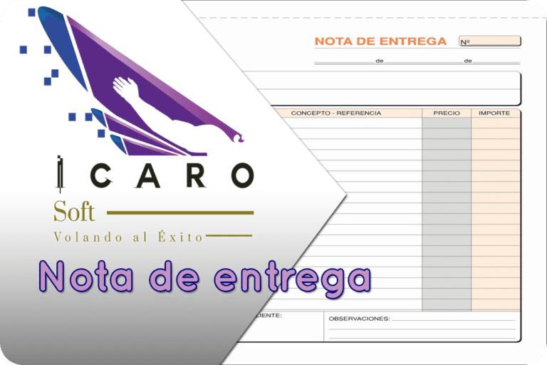 Nota de entrega en Icarosoft