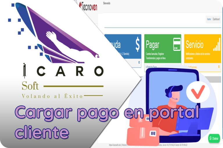 Cargar pago en portal cliente de Icarosoft