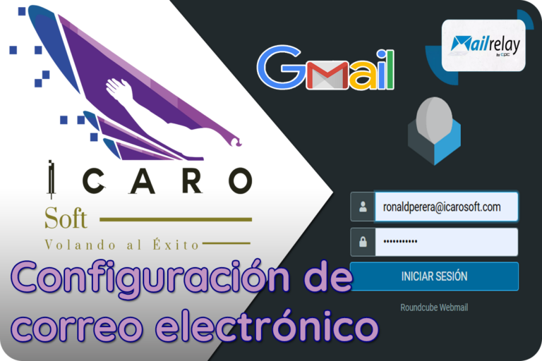 Configuración de correo electrónico dentro de ICAROSoft