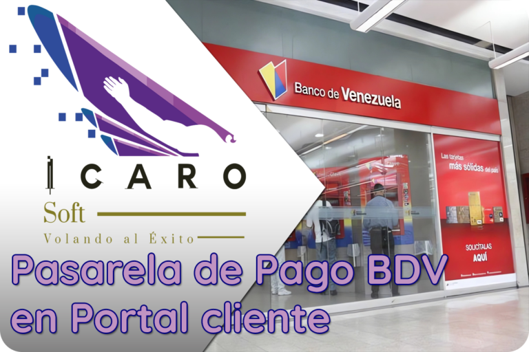 Pasarela de Pago BDV en Portal cliente de ICAROSoft